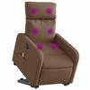 VidaXL Fauteuil Inclinable de Massage Électrique, Chaise de Relaxation avec Dossier et Repose-pied Réglables, Siège de Salon 3206730