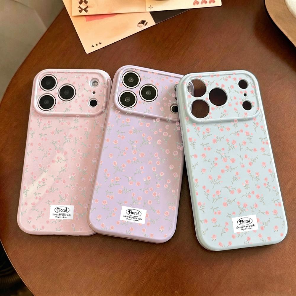 Ins wind Корейский полноэкранный чехол для мобильного телефона iPhone17Pro с мелким цветочным рисунком 16 красивый 15promax темперамент 14