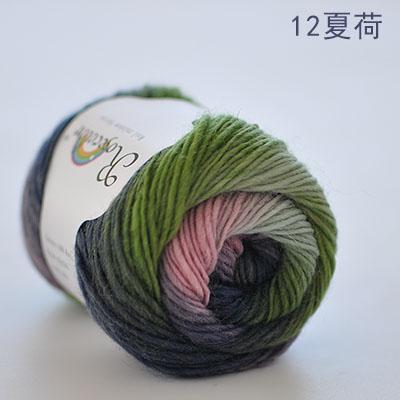 China Factory  Gradient Rainbow Dyed Woolen Yarn Hand-Woven for Knitting Weaving Sewing Clothes Hats Scarves