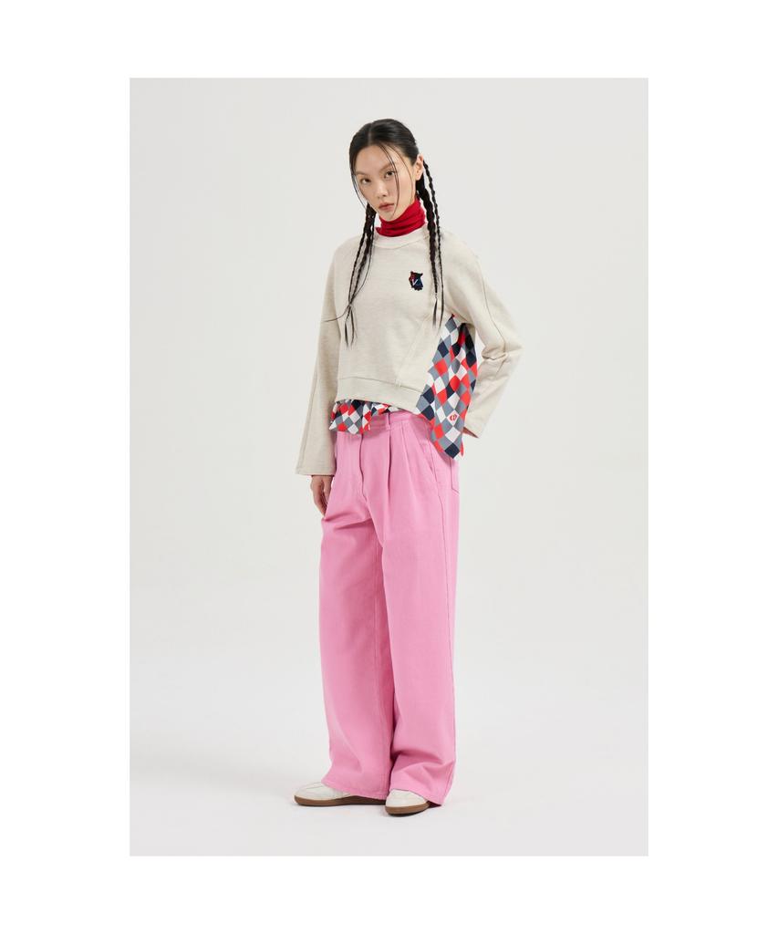 LUCKY CHOUETTE Two-Tuck Dying Denim Pants (Pink) Lfpds25155Pix