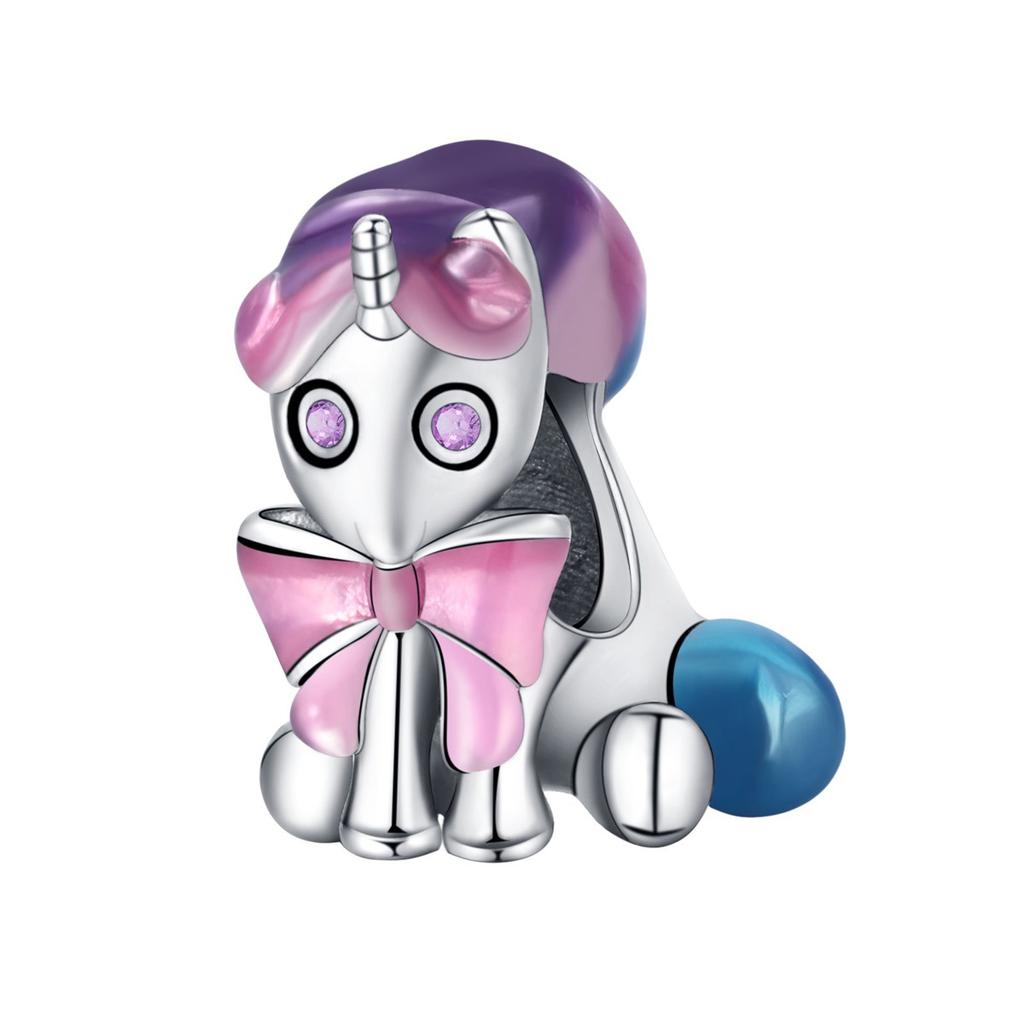 S925 серебро сказочный город серии замок мечты единорог DIY ювелирные изделия кулон бусы