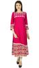 Bollywood Damask Pattern Rayon Ethnic Dress 3 4 Sleeve Kurti Women Tunic Top