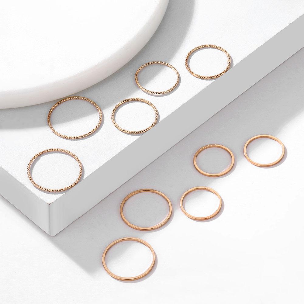 10 шт./компл., простое персонализированное ретро кольцо, кольцо на указательный палец, кольцо на хвост, креативное женское тонкое кольцо, ювелирное изделие