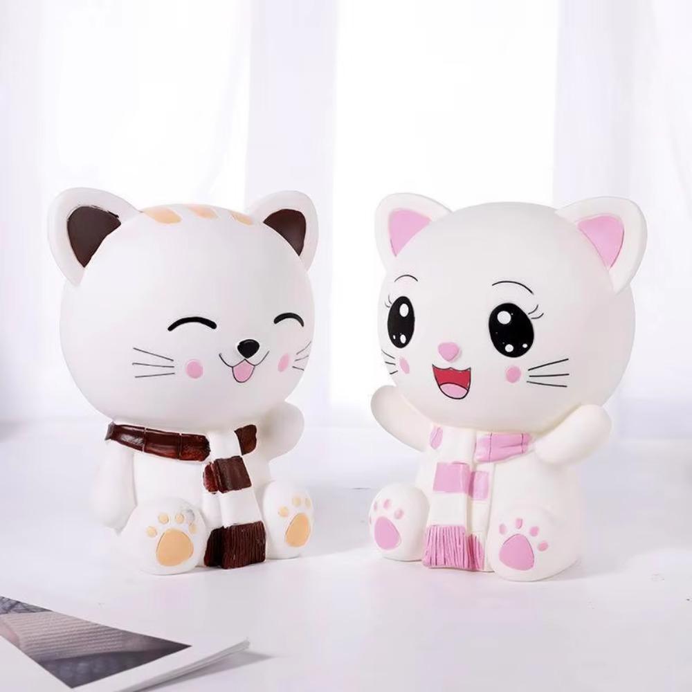 Мультфильм Счастливый Кот Украшение Милый Животный Сберегательный Горшок Простая Маленькая Кошка Копилка Детская Игрушка