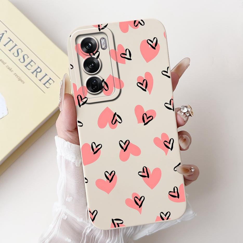For Oppo Reno 12 Pro Case CPH2629 New Fashion Candy Painted Cover Soft TPU Matte Phone Case For Oppo Reno12 Pro 5G Fundas Bumper