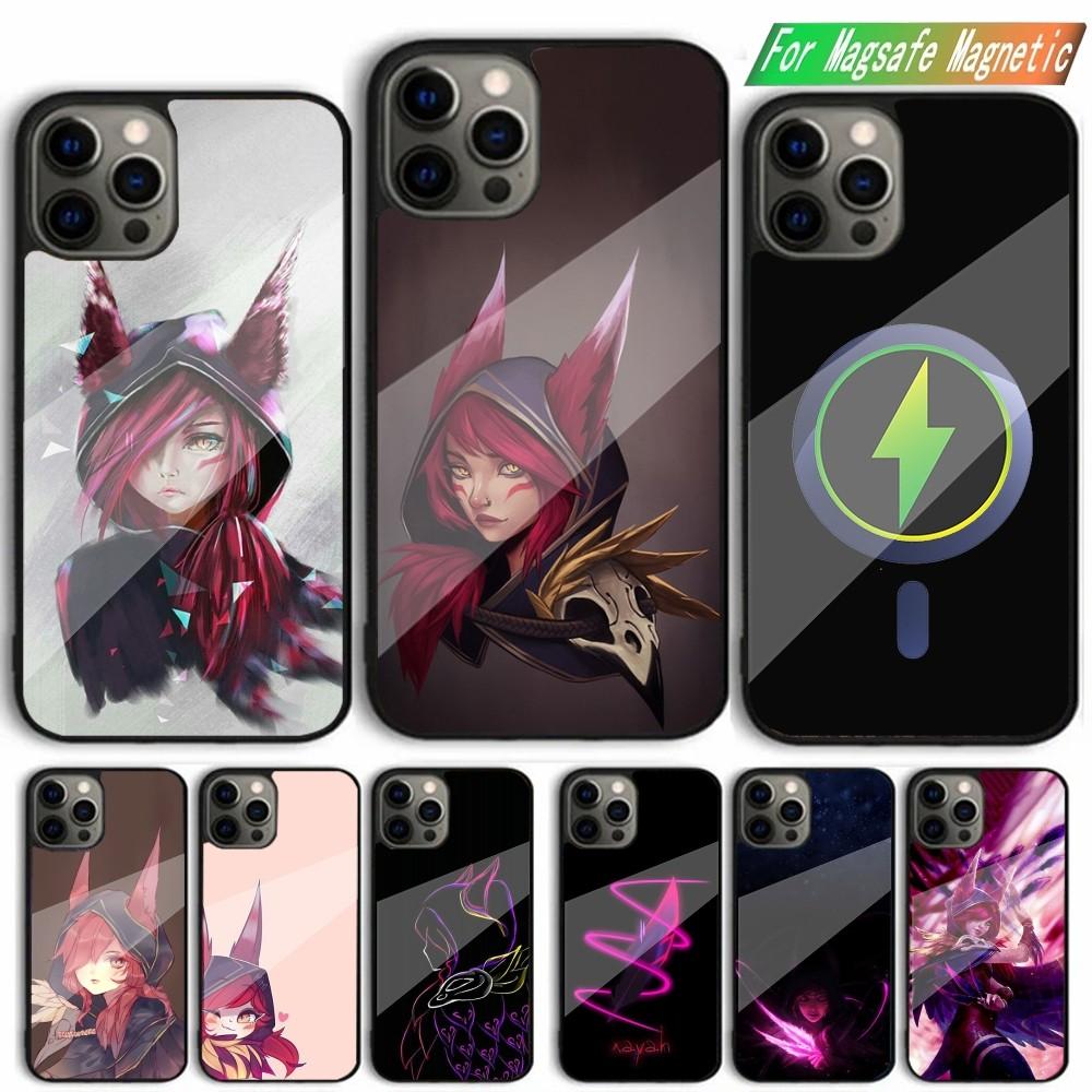 X-Xayah Rebel LOL-L Phone Case For iPhone 15,14,13,12,11,Plus,Pro,Max Mini Magsafe Magnetic Wireless Charging