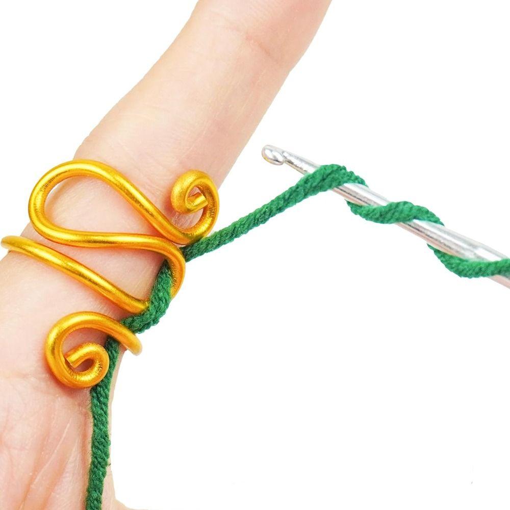 Sewing Accessories Adjustable Crochet Finger Ring Finger Wear Guides Ring Finger Household