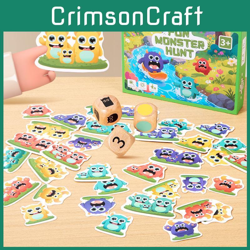 Wood Fun Monster Hunt Desktop Interactive Game Children Puzzle Toy For Kids Early Education
