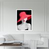 Woman with Red Hat Canvas, Home Decor Ready To Hang, Wall Art Canvas Design No Frame