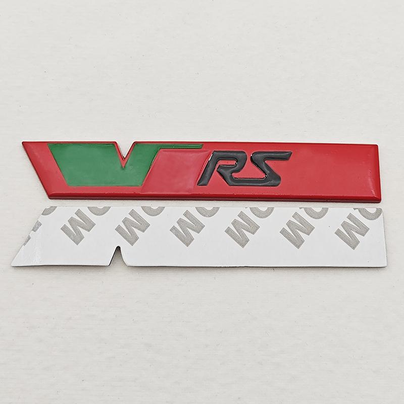ABCDGG1 NEW 3D Metal Car Letters Logo VRS Front Grille Side Fender Trunk Badge Label For Skoda VRS Sticker Emblem Auto Accessories