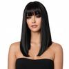LUVU WIG женский с челкой черный БРЮНЕТКА волосы прямые КАК НАТУРАЛЬНЫЕ