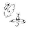 Cat Adjustable Rings Cat Crochet Rings Alloy Material Cat Opening Rings Eye Catching Finger Rings for Fashion Outfits