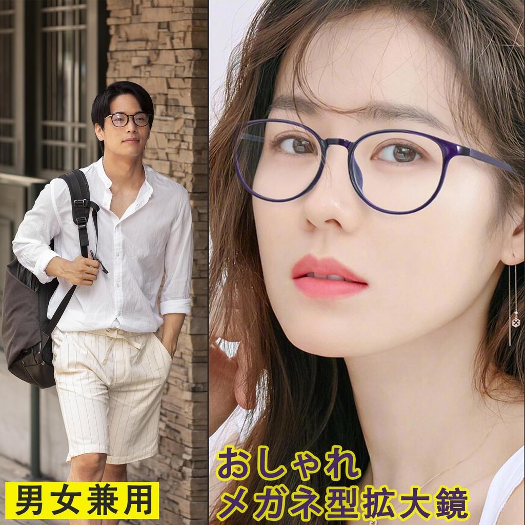 ESAVIA Бостонская оправа Круглая Увеличительная для Увеличения Увеличения Увеличения для Детальной Работы и Очки для Чтения, Увеличение 1.0-3.5x, Легкая,