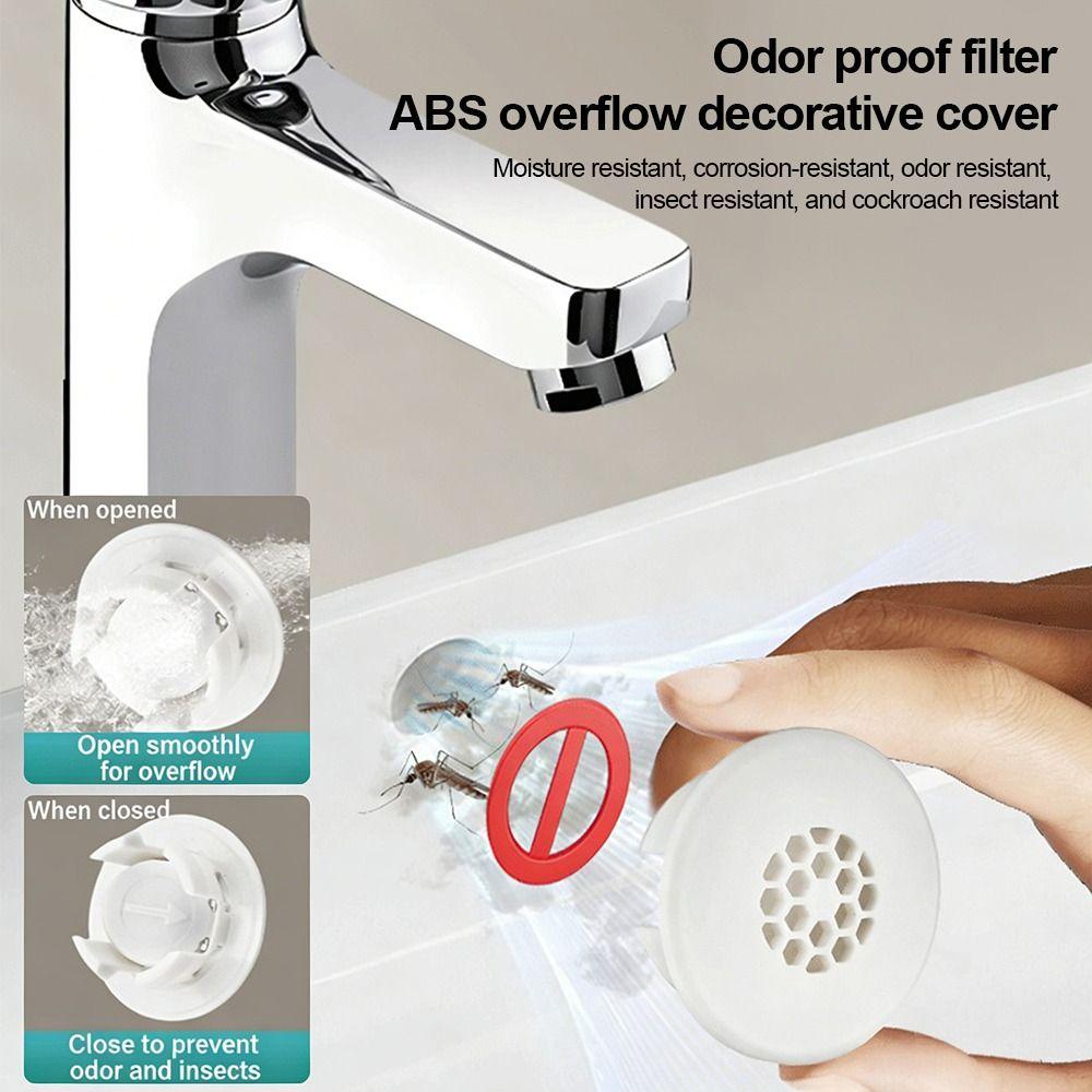 Plastic Overflow Ring Plug Anti Backflow Washbasin Overflow Ring Bathroom Sinks