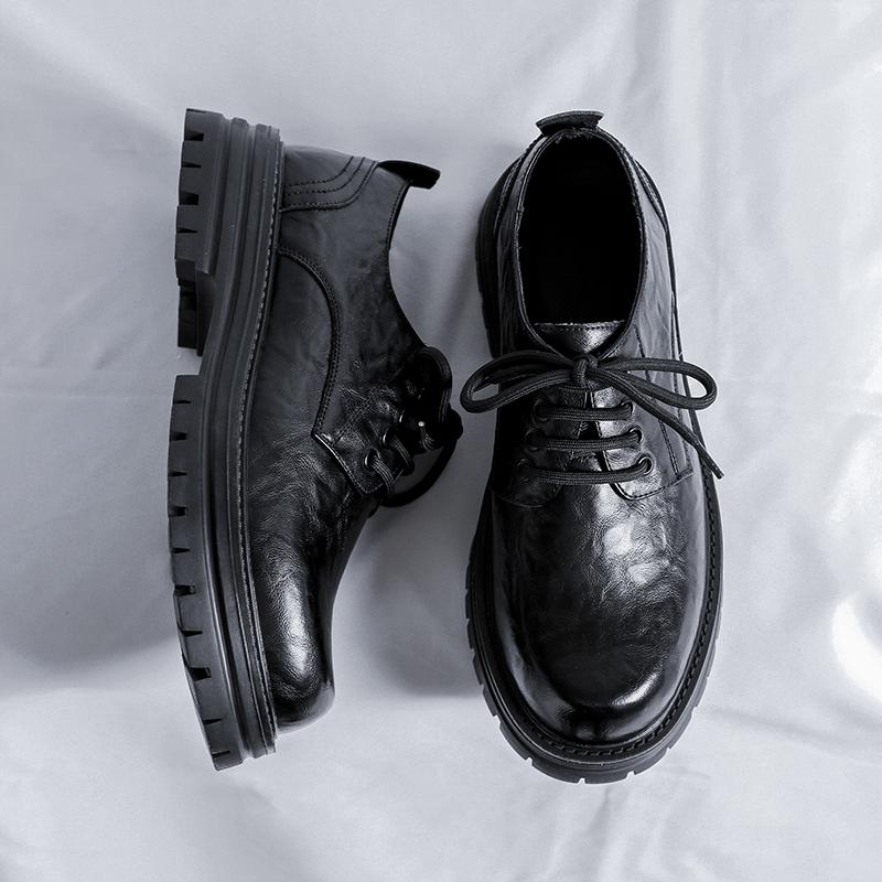 Мужские туфли на шнуровке zapatos hombr британские осенние туфли из натуральной кожи с толстой подошвой мужские туфли на открытом воздухе оксфорды мужские