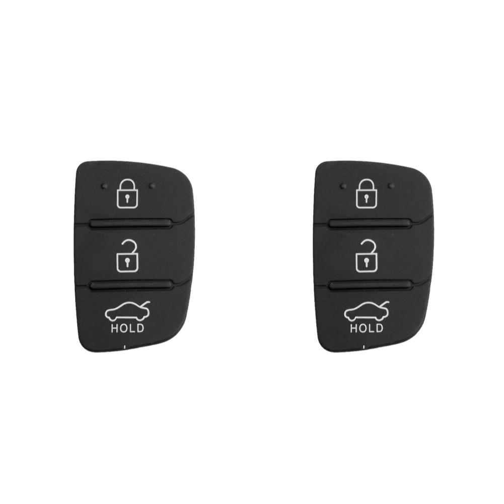 For HYUNDAI i30 i35 iX20 Solaris Verna for Kia RIO K2 K5 3 Button Flip Folding Remote Car Key Case Silicone Pad Replacement Kit