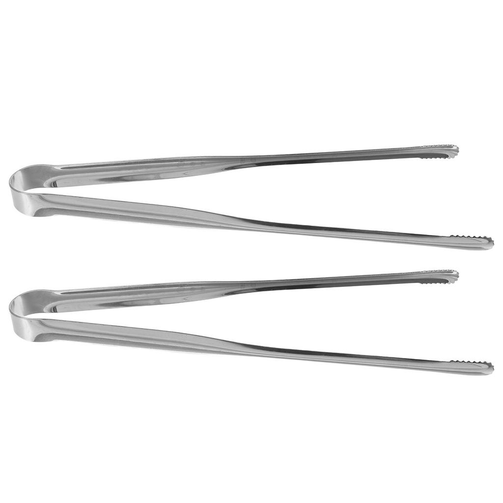 2Pcs Stainless Steel Bbq Tongs Japanese Style Food Clamp Ergonomic Heat Resistant Rust Proof Lightweight for Outdoor Barbecue
