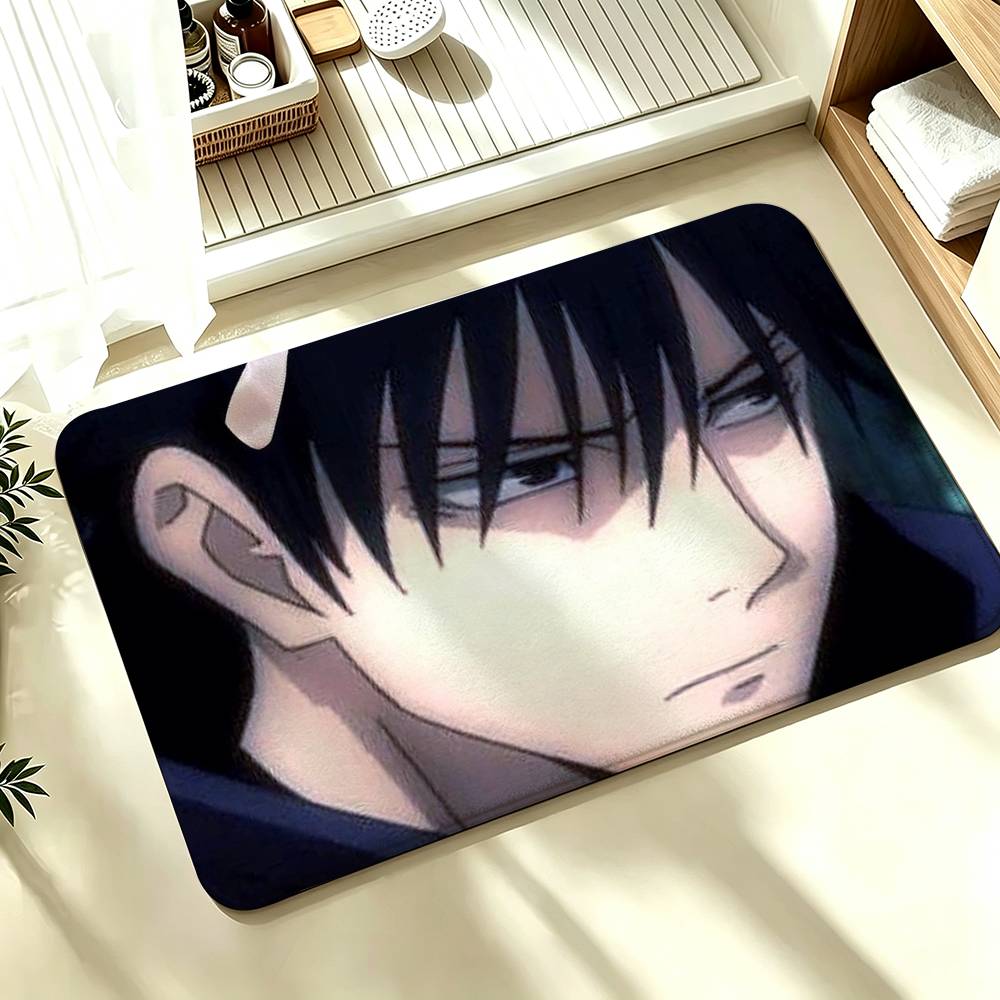 Fushiguro Megumi Anime Shower Room Absorbent Small Floor Mat Soft Comfortable Decorative Foot Mat