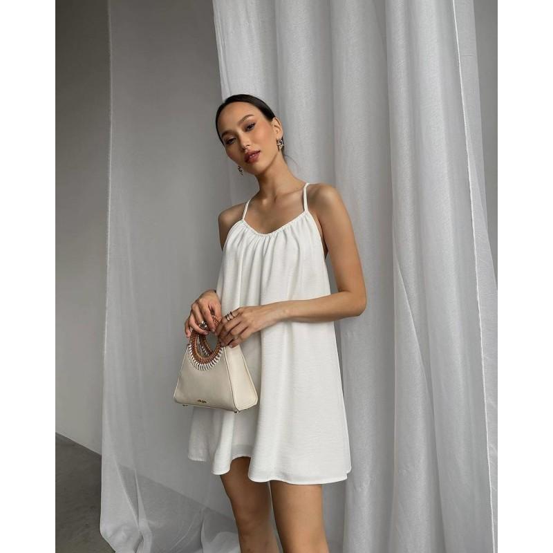 Womens Sleeveless Backless Beach Dress Loose Fit V-Neck Short A-Line Casual