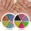 Candy Colors Nail Art Beads, Macaron Caviar Beads 3D Steel Ball for Nail Designs Decoration