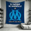 Olympique de Marseille Wall Hanging Printed Fabric Blanket Decorative Tapestries for Bedroom Living Room Home Decor