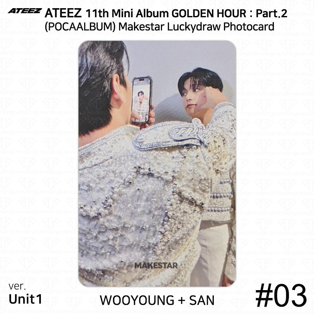 ATEEZ Золотой час. Часть 2. Makestar Pocaalbum Luckydraw Фотокарточка KPOP K-POP
