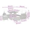 8 Piece Beige and Light Grey Garden Sofa Set with Cushions