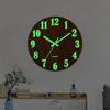 Wooden Simple Luminous Wall Clock 12 Inch Round Clock Durable Analog Clock for Living Room Bedroom Office Decor