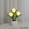 Led Simulation Tulip Night Light Fake Flower Table Lamp Ornaments For Home Living Room Desktop Decor