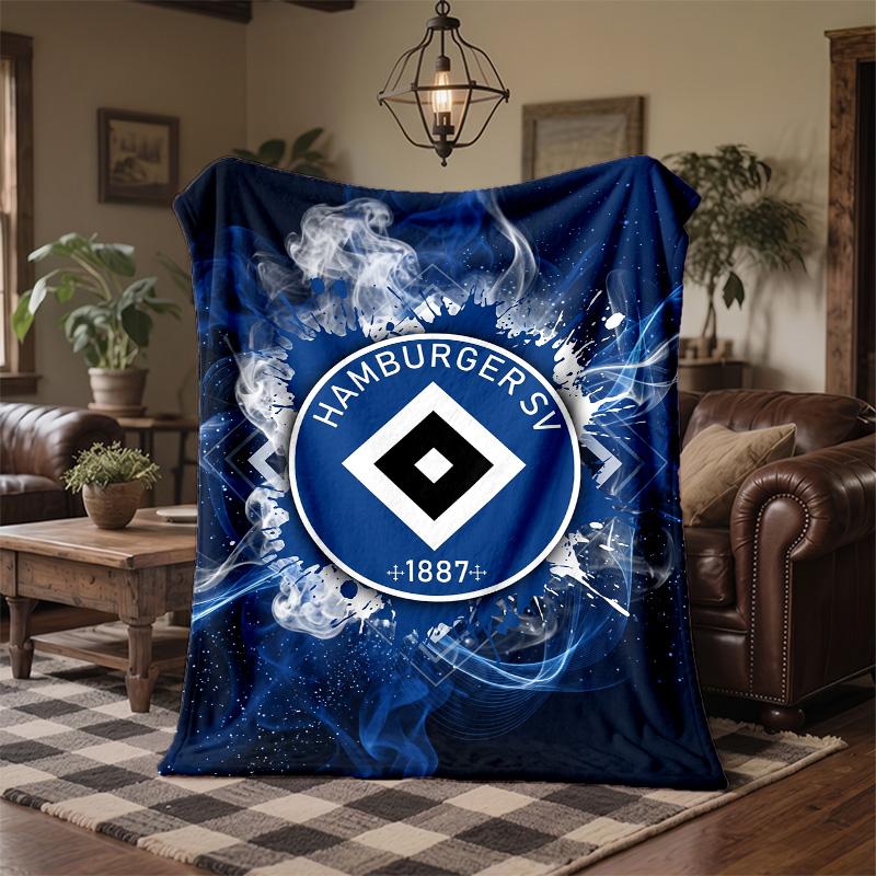 Hamburger SV Football Print Flannel Blanket Soft Warm Sofa Bed Throw Blanket For Home Office Bedroom