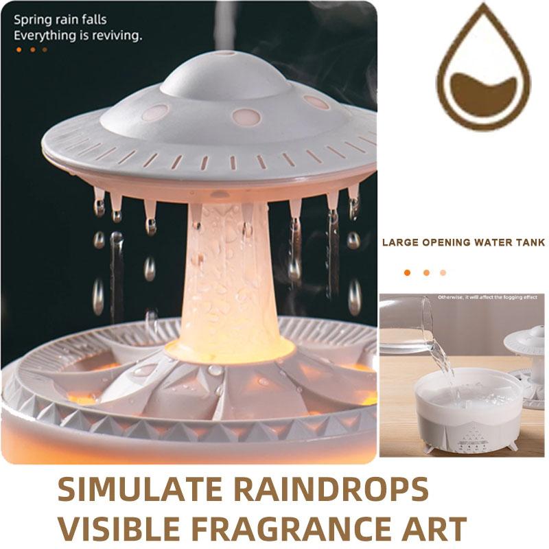 Увлажнитель дождевых облаков с вилкой европейского стандарта, капельница для воды с дистанционным управлением, увлажнитель дождевых капель, диффузор дождевых облаков, грибовидный увлажнитель воздуха с ночником