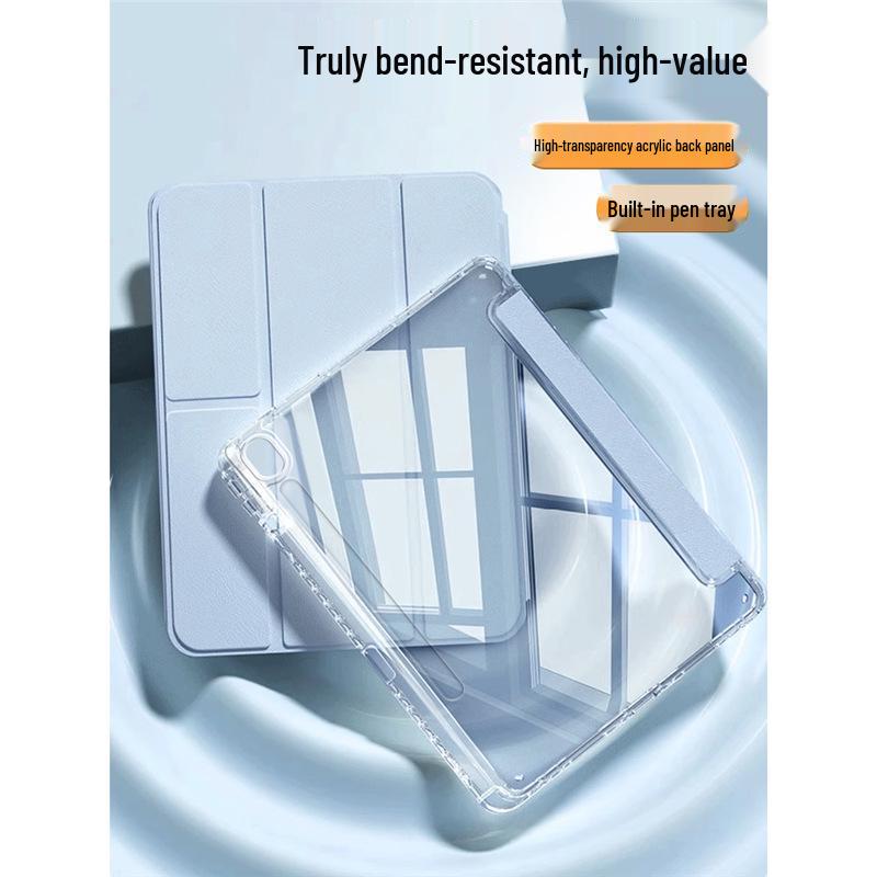 Защитный чехол для Samsung Galaxy Tab S9: 3+Y Сгиб, Прозрачный акрил, Полное покрытие