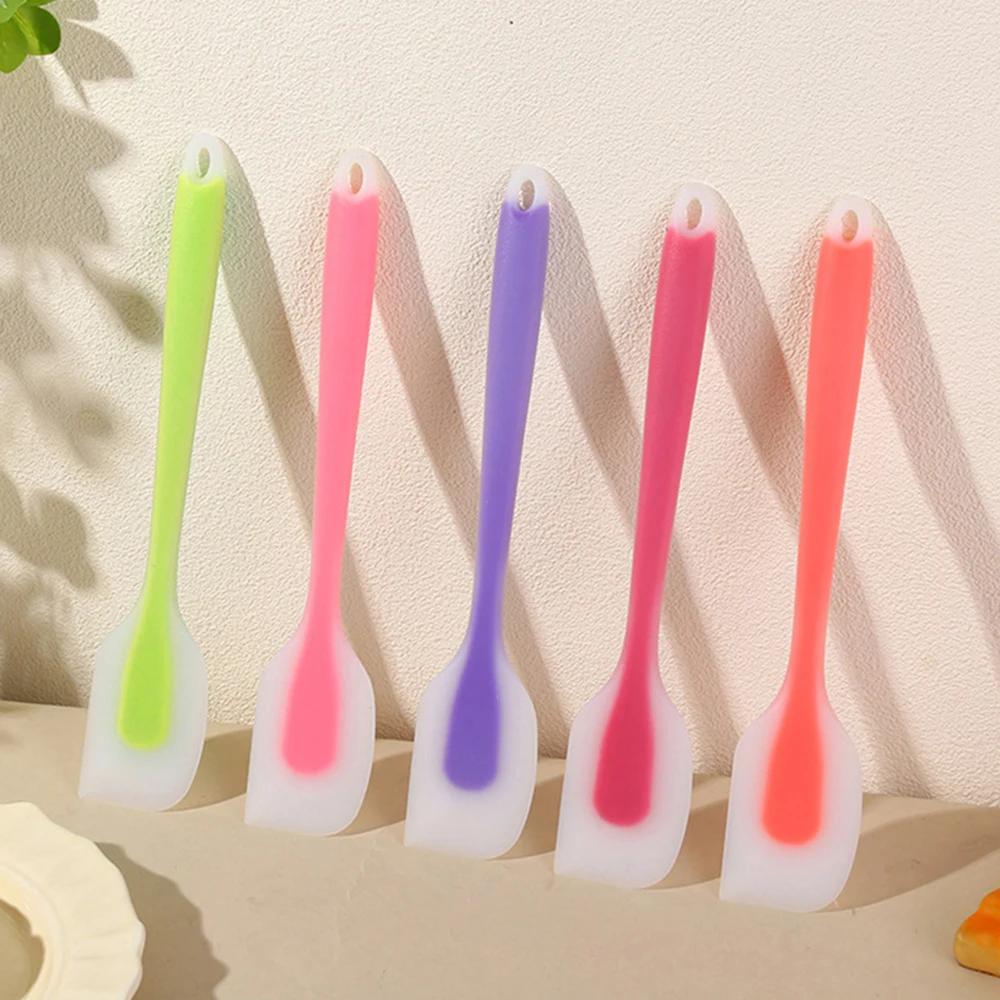 1Pc Baking Spatula Integrated High Temperature Cake Cream Silicone Spatula Translucent Head Spatula Baking Tools Kitchen Tools