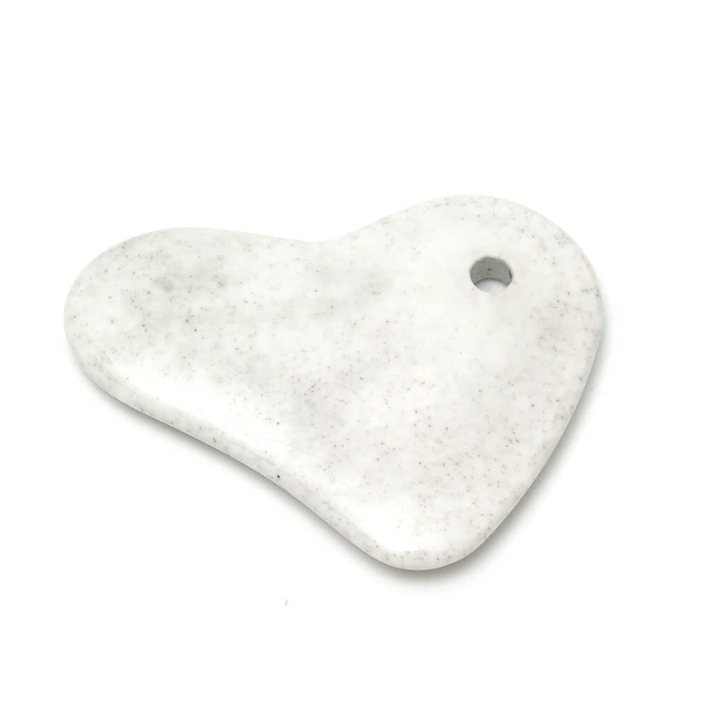 Beitou Stone Gua Sha Plate, Taiwanese, for Massage and Lymphatic Drainage (Heart Shape)