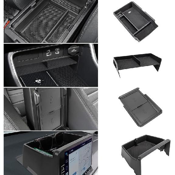 2PCS Center Console Organizer Tray And Armrest Storage Box Compatible With 2026 2025 2024 Honda CRV Accessories Ert Secondary Storage Box With ABS