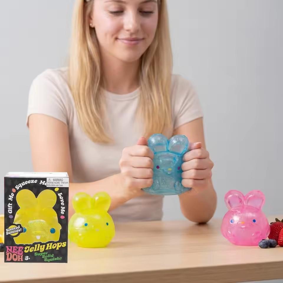 Schylling Needoh Nice Cube Сенсорный Кубик-Антистресс Сжимаемый Кубик для Снятия Стресса и Тревоги, Для Концентрации, Для Людей с СДВГ