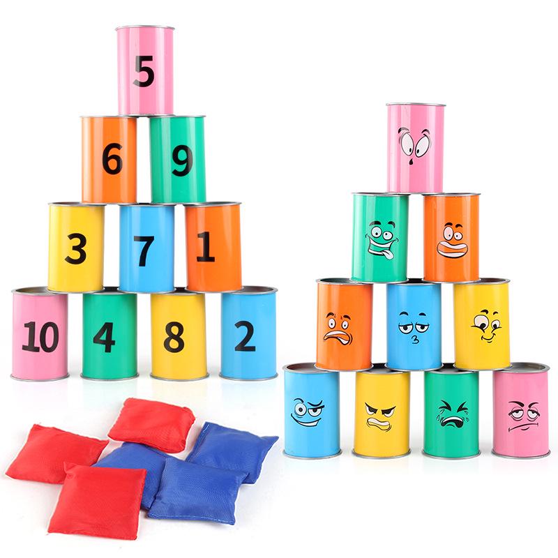 Трансграничный набор для бросания мешочков с фасолью со светом - Игрушка для бросания колец для помещений и улицы