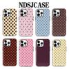 Роскошный корейский цветной чехол Clmj Ins с точками для iPhone 17 16 15 14 13 12 11 X XS XR XSMAX Air Pro Max Plus Двухслойный