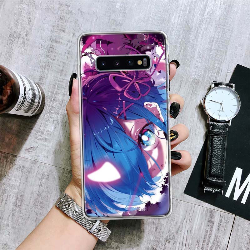 Чехол для телефона ReZERO Ram Rem Anime для Samsung Galaxy S20 FE S10 Plus S21 S22 Ultra S10E S9 S8 S7 Edge J4 + чехол Fundas Coque