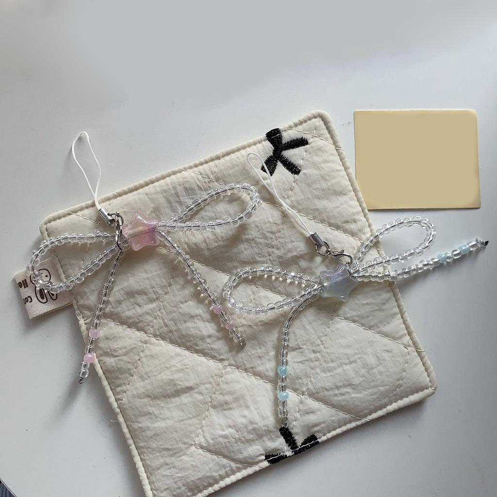 Элегантные веревочные цепочки для телефона с бисерным украшением в виде бантика для камеры, наушников, модный цепочный шнурок для женщин и девушек