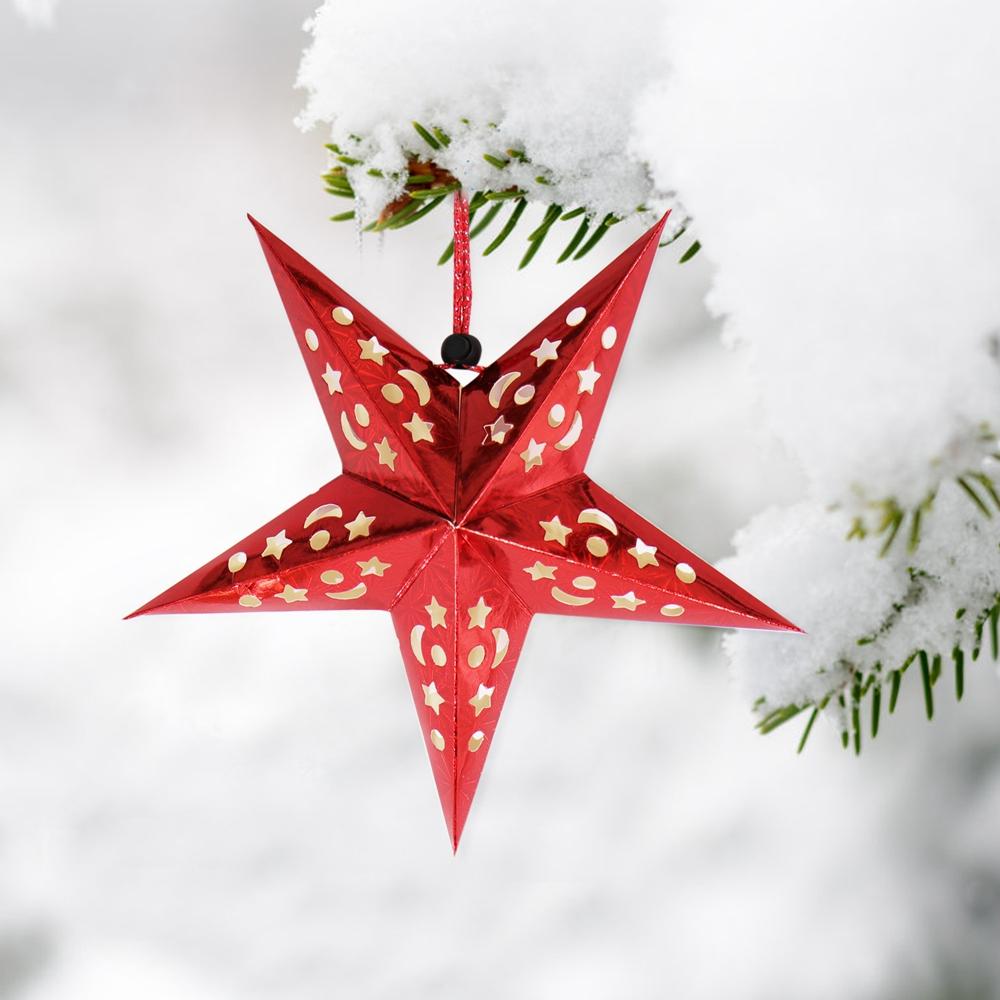 Lampshade Christmas Wedding Birthday Paper Star Hanging Decorations Festival Lantern Ornaments