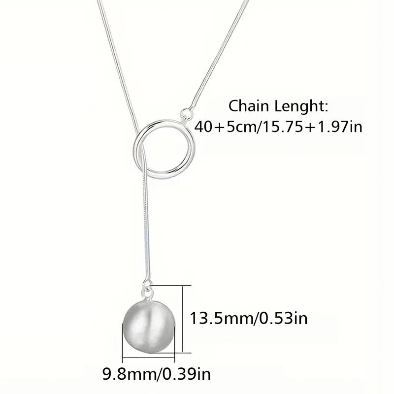 Женский шариковый кулон простая цепочка для свитера темперамент матовое длинное ожерелье крутой стиль корейская версия французский легкий люкс премиум