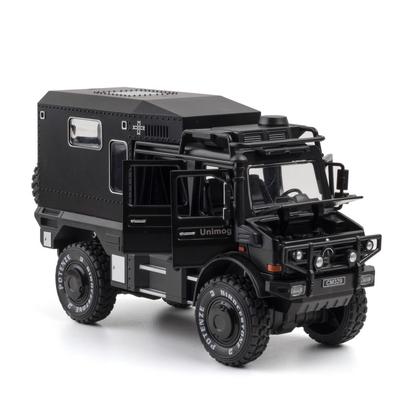 1/28 UNIMOG U4000 Автодом Сплав Внедорожный Туринговый Автомобиль Модель Литая Игрушка Модель Внедорожников Звук и Свет Детские Подарки