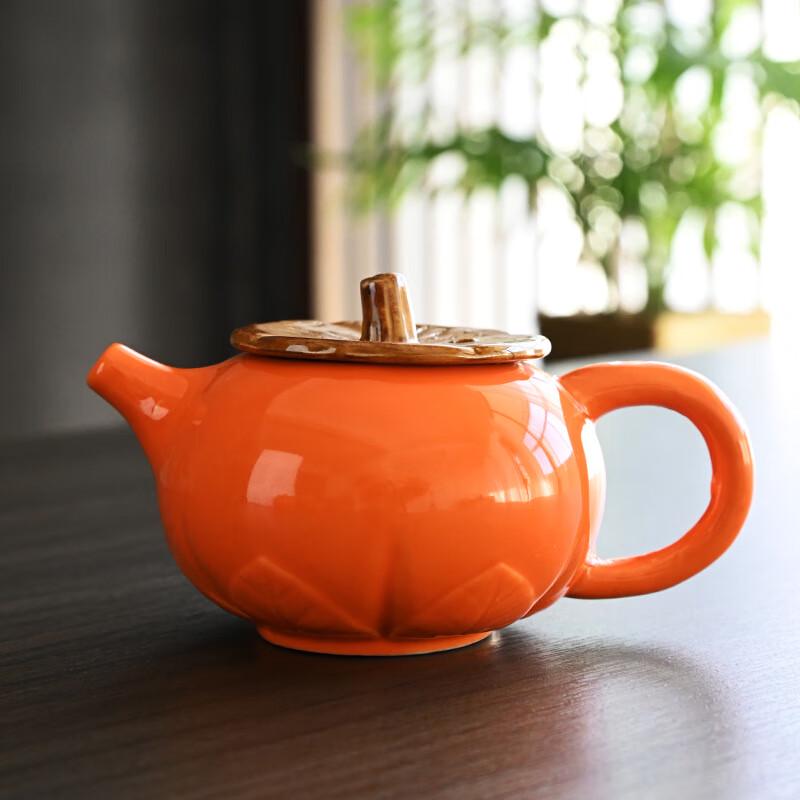Xiaoyueya Persimmon Ruyi Ceramic Tea Set