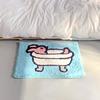 Cartoon Red Tomato Plush Floor Mat Anti-slip Non-slip Floor Mat Bathroom Living Room Carpet Home Decoration