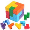 NEW 3D Wooden Children Early Educational Soma Cube Toys Montessori Puzzle Games Brain Challenge Game Sensory Toys for Kids