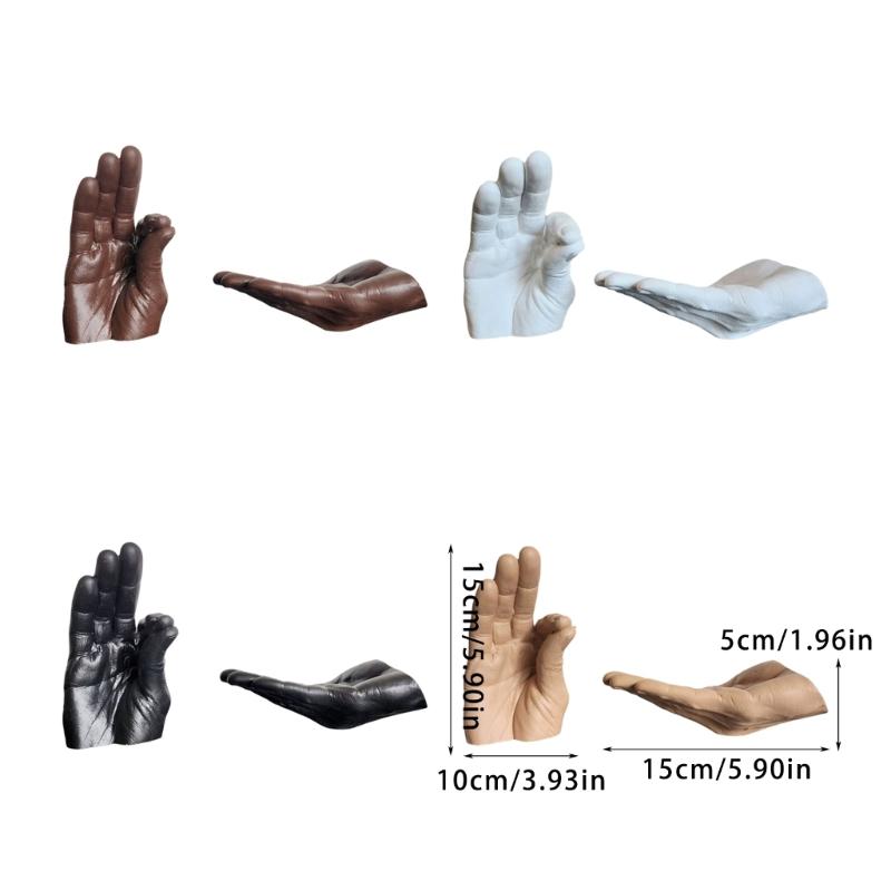 Держатель для благовоний из человеческой руки из смолы с улавливателями пепла для медитаций в йоге и украшения для дома