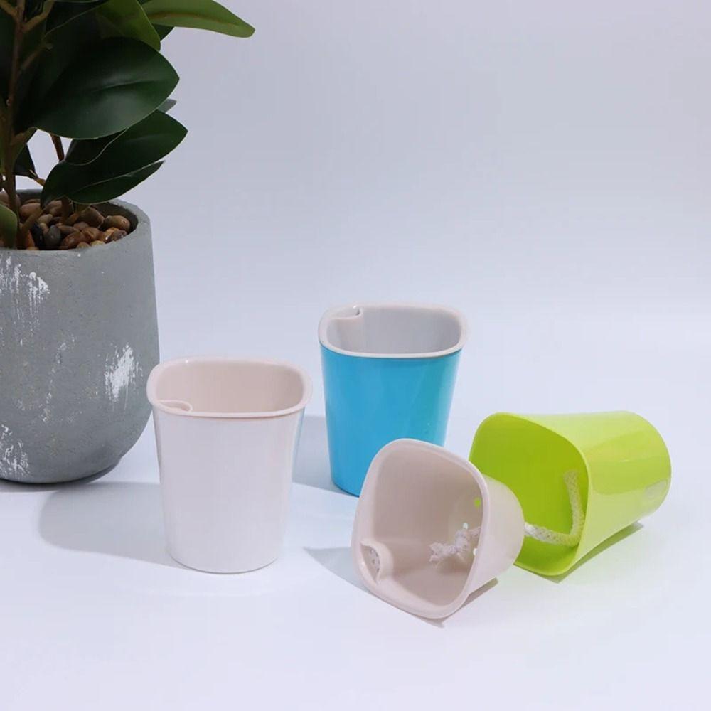 Automatic Living Room Decor Gardening Flower Pots Plastic Soil Cultivation Small Pot Desktop