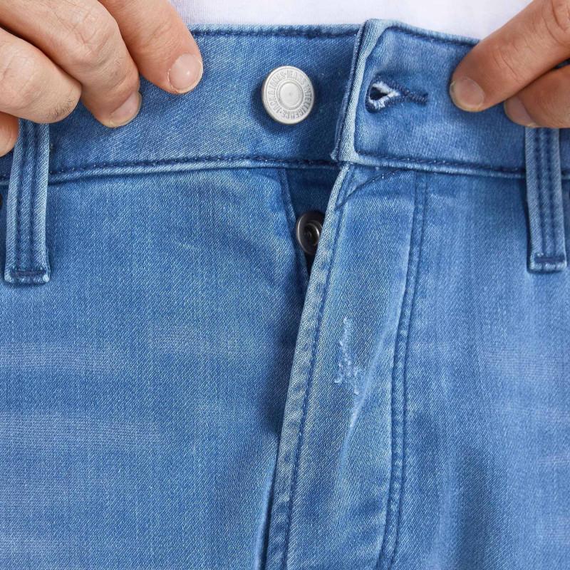 Шорты из рваного денима с отворотами из смесового эластичного хлопка Мужской JACK & JONES