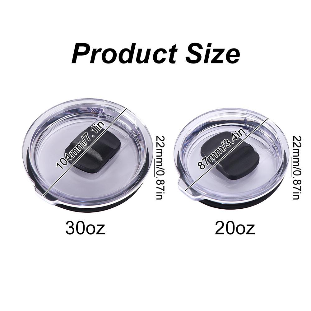 Magnetic Slider Replacement Lids 20/30 Oz Water Bottle Cap Tumbler Cover Coffee Cup